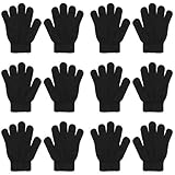 QKURT 6 Paare Magic Stretch Handschuhe, Vollfinger Winter gestrickte Magic Stretch Handschuhe Warme...