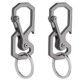 Tibitdeer Titan-Karabiner,Schlüsselanhänger,Flaschenöffner,2 Packungen,Nützlicher...