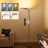 Oraymin Stehlampe Wohnzimmer 32W, Deckenfluter Stehleuchte Dimmbar mit Fernbedienung, 2700K-6500K...