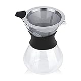 Lybunair Pour Over Kaffeemaschine, manuelle Hand-Tropfkaffeemaschine mit wiederverwendbarem...