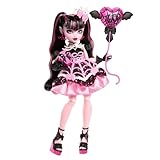 Monster High Scary Sweet Birthday-Puppe, Draculaura im rosa Partykleid mit themenbezogenem Zubehör...