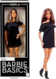 Barbie Basics-Modell 1, Sammlerpuppe mit brünetten Haaren, schwarzem Minikleid und Schuhen, Mode in...