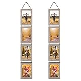 EYMPEU 10x15 Collage Vier aufgehängte Bilderrahmen Set, rustikale 8 offen vertikalen Rahmen...