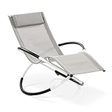 maxVitalis Relax-Schaukelliege klappbar: 2in1 Sitz- und Liegestuhl für Garten und Balkon, leichte...