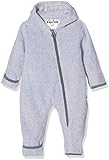 Playshoes Unisex Kinder Fleece-Overall Jumpsuit, grau/melange, 74