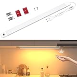 Hensam Unterbauleuchte küche LED, 42cm Lichtleiste küche mit Handwelle Aktiviert,...
