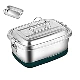 Wegiwuca Tragbarer Edelstahl Mittagessen Behälter Doppelschicht Mit Fächern Bentos Box Für...