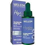 WELEDA Bio Hydra Shine Gloss Drops Haaröl mit Arganöl, Jojobaöl & Kokosöl für Glanz & Anti...