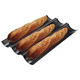 LCXCXY 1 Artikel für Baguette Backform, Schwarzbrotbacken, Kompatibel für Baguette-Backblech (38 x...