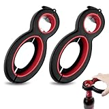 Maxentico 2 Stück Glasöffner Schraubdeckelöffner, 6-In-1 Deckelöffner, Drehverschlussöffner,...