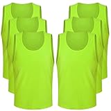 6 Stück Fußball Trainingsweste, Basketball Trainingsleibchen, Fußball Leibchen für Erwachsene,...