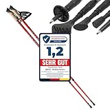 Melko Premium Nordic Walking Stöcke aus Duraluminium, 2er Set, frei verstellbar durch...