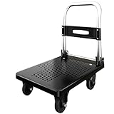 Robuster, zusammenklappbarer Plattformwagen, für Garage und Lager, unterstützt bis zu 150 kg,...