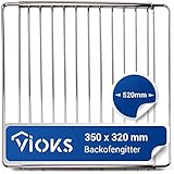 VIOKS Backofen Gitterrost Ausziehbar 350/520mm x 320 mm Grillrost Edelstahl Backofenrost...