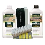 GOLDEN CARE Hardwood Protector + Cleaner Holzpflegeset 8tlg. Holz Hartholz z.B. Eukalyptus und...