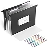 ThinkTex Hängemappen A4, Hängeregister Mappen mit Erweiterbaren Taschen, Abheftbar Organizer...