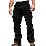 Generisch Cordhose Herren Cargo Stretch Cargohose Baggy Freizeithose Herbst Winter Haremshose Casual...
