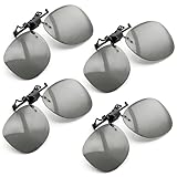 PRECORN 4er Set 3D Brille Clip-On für Brillenträger - Passive 3D-Brille für Cinema 3D -...