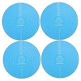 SAFIGLE 4 Stück Teiliges Rundes Silikon backmatten Skala Rutschfeste Kuchen drehteller matte...