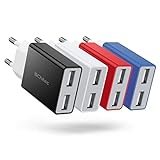 USB Ladegerät Netzteil Stecker, 4Pack 5V / 2.1A Slim 2 Port USB Ladestecker für iPhone 11 X...