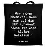 Mr. & Mrs. Panda Tragetasche Spruch Chemiker Reaktion - Geschenk, wissenschaftliche Wortspiele,...