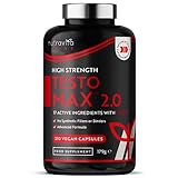 TESTOMAX™ 2.0 Testosteron Booster für Männer - 210 vegane Kapseln - 1450mg pro Portion...