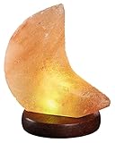 moses. Omm for you Salzkristall-Lampe Mond mit USB, Leuchte aus Natursalz mit LED und Sockel aus...