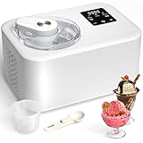 Acmeenjoy Eismaschine mit Kompressor 1,2L, Eismaschine Selbstkühlend 110W, mit Entnehmbarem...