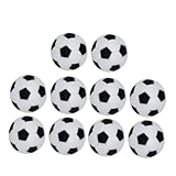 TOGEVAL 10 Stück Teiliges Ersatz Kickerbälle für Tischfußball aus Langlebigem Kunststoff Schwarz...