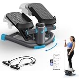 MERACH Mini Stepper für Zuhause, Swing Stepper mit 150 kg Belastung und Widerstandsbändern, Twist...