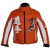 MDM Kinder Motorrad Jacke in orange (L)