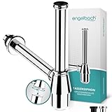 Engelbach® Tassensiphon mit Reinigungsöffnung - Universal Siphon für Waschbecken & Waschtisch -...