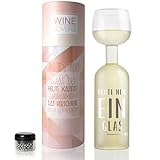 ILP GMBH I LOVE PRODUCTS Weinflasche - Wine Lovers - Geschenkbox - Weinglas XXL Flasche mit Zitat -...