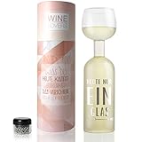 ILP GMBH I LOVE PRODUCTS Wine Lovers Weinflasche Glas Heute nur ein Glas - Weinglas Flasche XXL mit...