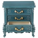 ORFOFE Miniatur Puppenschrank aus Robustem Material Kleines Blaues Minihaus Möbel Modell...