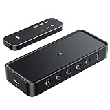 uni HDMI Switch 4K@60Hz, HDMI 2.0 Splitter 5 in 1 Out, KVM Switch mit Fernbedienung, HDMI Verteiler...