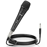 TONOR Dynamischer Mikrofon mit 16ft/5m XLR Kabel, 6,35mm Klinke Handmikrofon Microphone kompatibel...