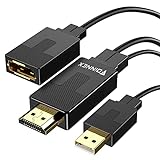 HDMI auf DisplayPort Adapter, HDMI zu Displayport Konverter 4K@60Hz, HDMI 1.4 to DP 1.2 Adapter mit...