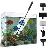 Aquarium Reinigungsset 5 in 1 set mit 50 cm Scheibenreiniger & Algenkratzer für Glasbecken, mit...
