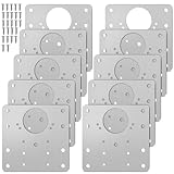 10 Stück Schrank Scharnier Reparaturplatte mit Schrauben, Küchenscharnier Reparaturplatten,...