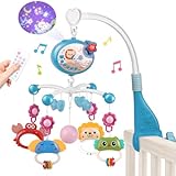AmyBenton Baby Crib Mobile Babybett mit Musik und Lichtern, Babymobile für Bett mit Timing-Funktion...