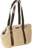 Hundetasche - Tragetasche Pookie Beige – 50x24x26cm – Fleece mit Schaum – Handwäsche –...