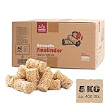 Heumüller Holzwolle 5 kg (ca. 400 Stück) Holzwolle-Anzünder Kaminanzünder | Öko-Anzünder aus...