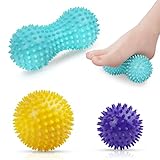 URAQT Massagebälle Faszienball, 3er Set Igelball Set, Spiked Massage Ball Hart, Massagebälle mit...