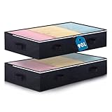 Boic 2 Stück Unterbettkommode, 90L Faltbare Unterbett Aufbewahrungsbox, Aufbewahrungsbox Mit Deckel...