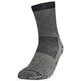 STOIC Unisex Erwachsene Wool Cushion Light Socks Wandersocken Schwarz/Grau 39-41