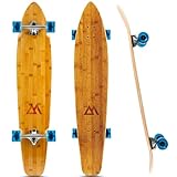 Magneto 44-Zoll-Kicktail Cruiser Longboard Skateboard | Bambus und Ahorn Deck | Hergestellt für...