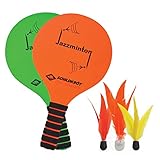 Schildkröt® Jazzminton Set, 2 Schläger, 3 Birdies, LED Ball für das Spiel bei Nacht, das coole...