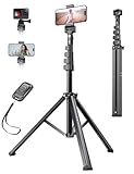 Handy Stativ Ständer 170cm (Vollständig), Stabil & Tragbar Handystativhalter mit Fernauslöser,...