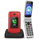 Tosaju 4G Seniorenhandy ohne Vertrag Klapphandy Mobiltelefon Großtasten Handy für Senioren mit...